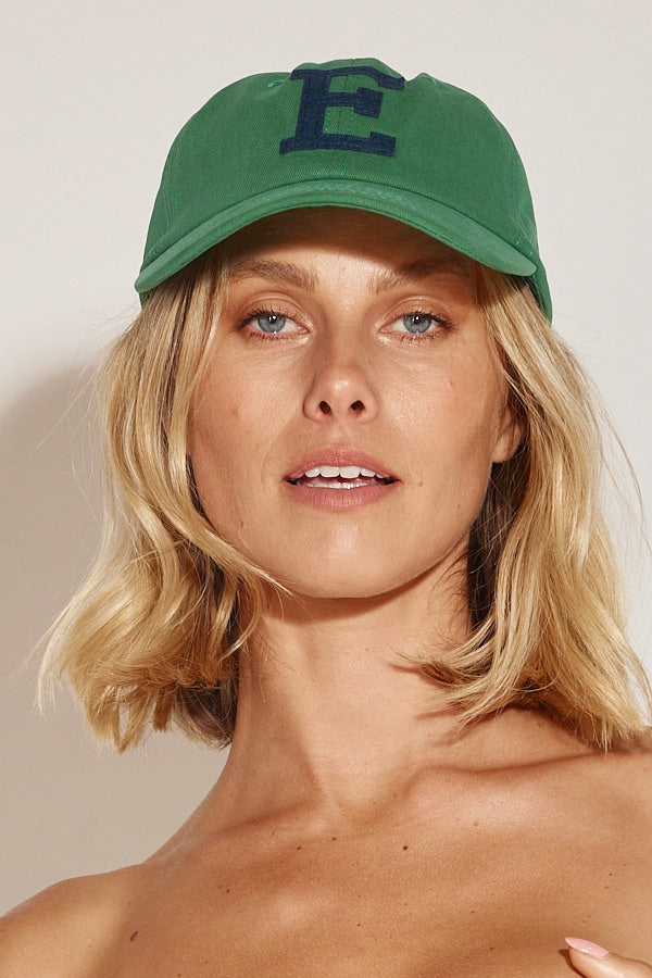 College Letter Cap Green