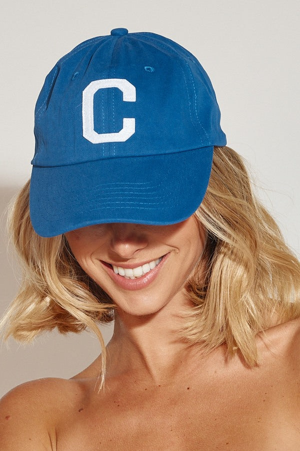 College Letter Cap Blue